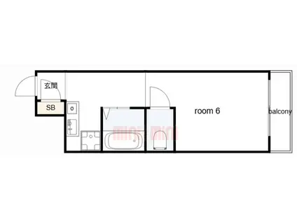 ラ・ルミエール山手(ワンルーム/3階)の間取り写真