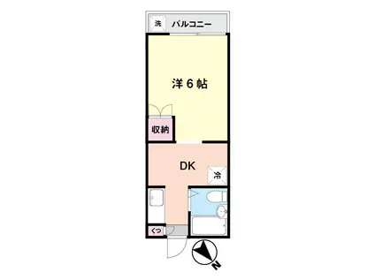 メゾンカメリア(1DK/1階)の間取り写真