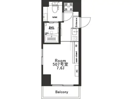 BELLEVIAGE YOKOHAMA(ワンルーム/4階)の間取り写真