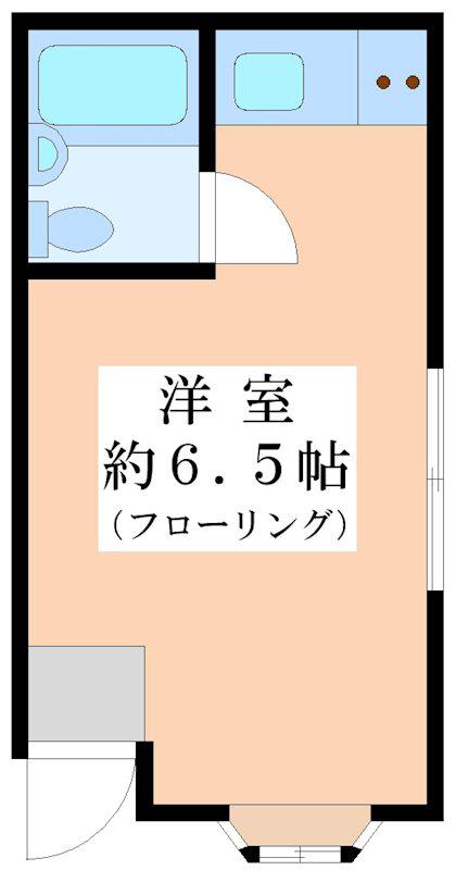 ケイハイツ(ワンルーム/1階)の間取り写真