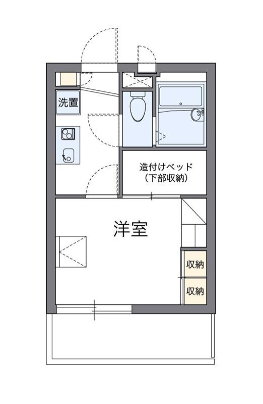 グリーンプラネット(1K/1階)の間取り写真