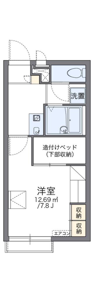 レオパレスディライトフル(1K/2階)の間取り写真