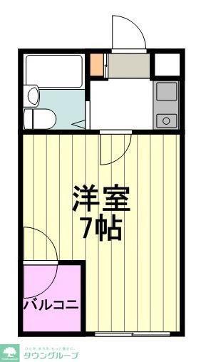 セントヒルズ・国立(1K/1階)の間取り写真