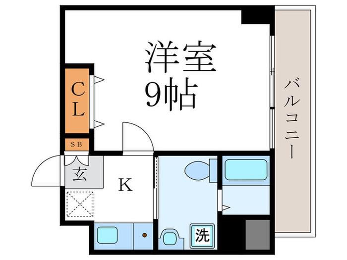 COMODO16(1K/4階)の間取り写真