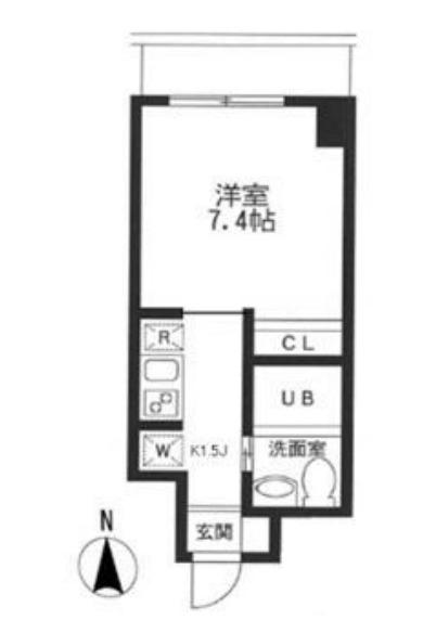 KDXレジデンス御徒町(1K/7階)の間取り写真