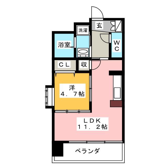 MS FIORE(1LDK/2階)の間取り写真
