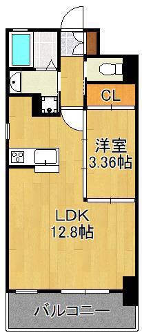 GALA PLATINUM COURT(1LDK/9階)の間取り写真