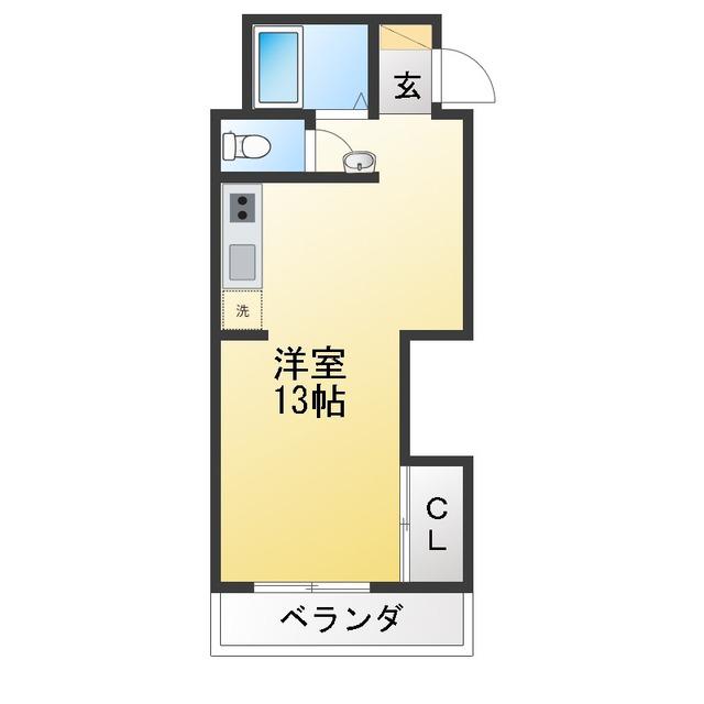 ザ・テラス中板橋(1DK/3階)の間取り写真