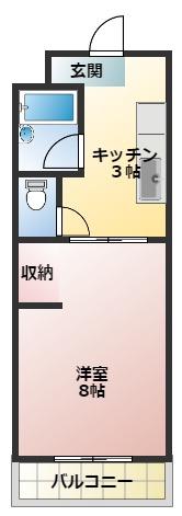 SUNNYMANSIONI(1K/2階)の間取り写真