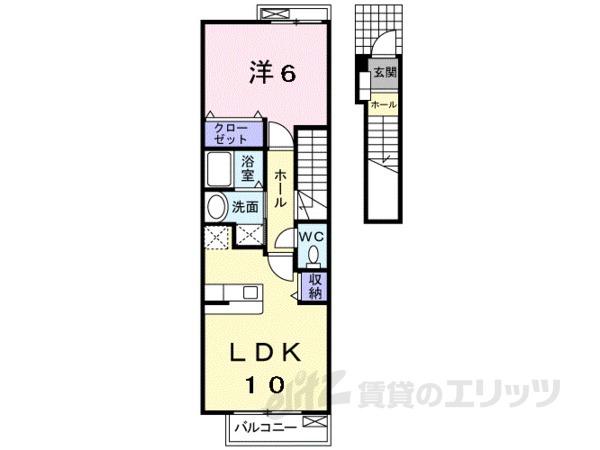 アーバン コート(1LDK/2階)の間取り写真