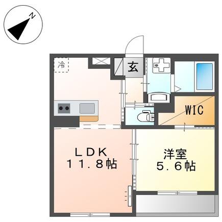フォレスト離宮BLOOM(1LDK/5階)の間取り写真