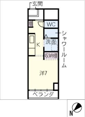 ダイアパレス伏見710(ワンルーム/7階)の間取り写真