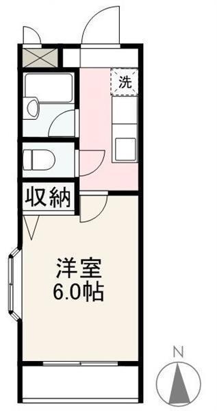 エトワール木太(1K/4階)の間取り写真