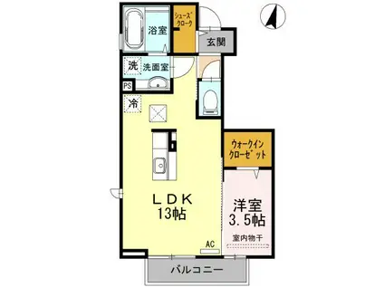 ベル マノワール コセ(1LDK/1階)の間取り写真