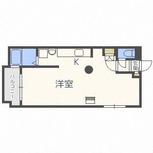 カーサベルデ琴似(1LDK/4階)の間取り写真