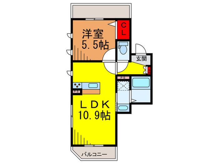 ソンプリュム文京(1LDK/1階)の間取り写真