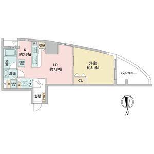 さくら HILLS 富士見(1LDK/8階)の間取り写真