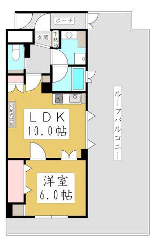 クールコクテル(1LDK/6階)の間取り写真