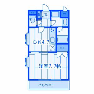 アルクツールス菊名(1DK/1階)の間取り写真
