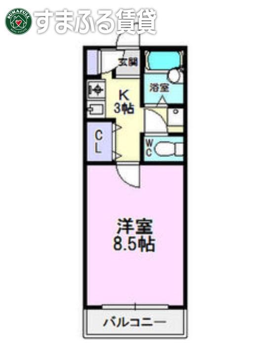 ロイヤルMIZUNO(1K/1階)の間取り写真