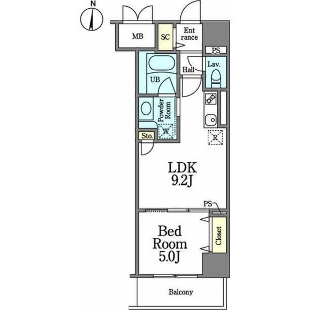 新栄アイサンメゾン 住居(1LDK/3階)の間取り写真