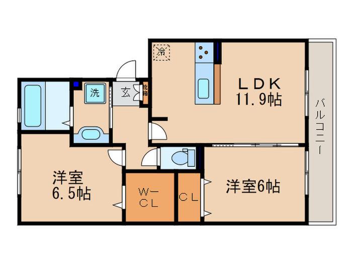 BLEZIO11(2LDK/2階)の間取り写真