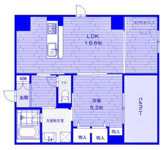 松本屋アパートメント(1LDK/6階)の間取り写真