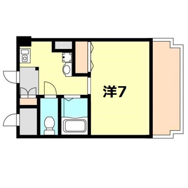 リヴィエル須磨(1K/2階)の間取り写真
