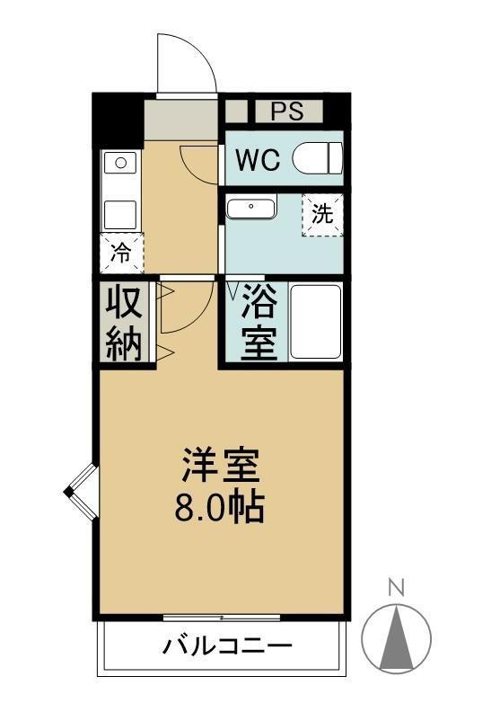 コスモ21(1K/1階)の間取り写真