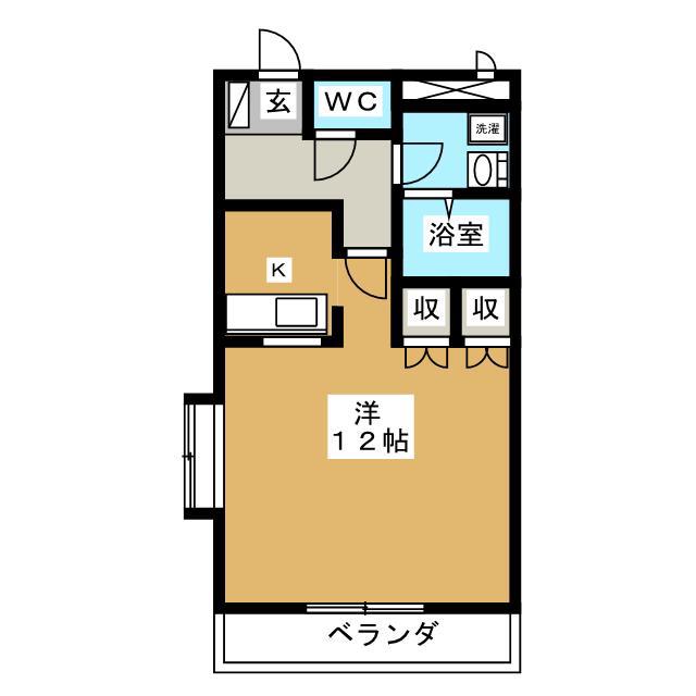 コンフォース(1K/2階)の間取り写真