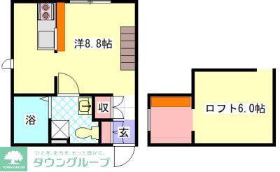 CAMELLIA寺前(ワンルーム/2階)の間取り写真
