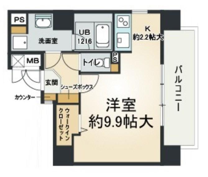 フィールドイン新大阪(ワンルーム/5階)の間取り写真