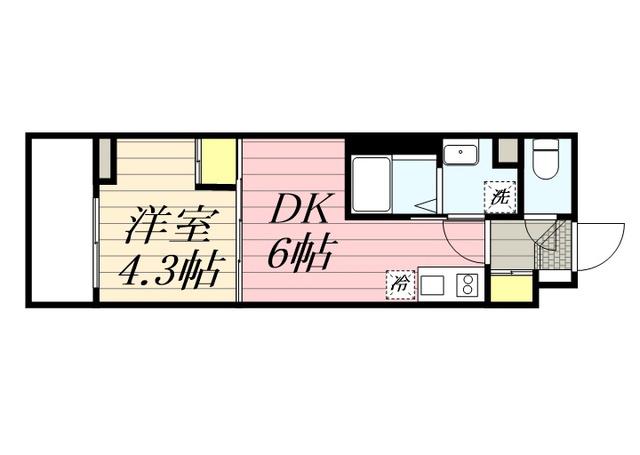 HF西巣鴨レジデンス(1DK/4階)の間取り写真