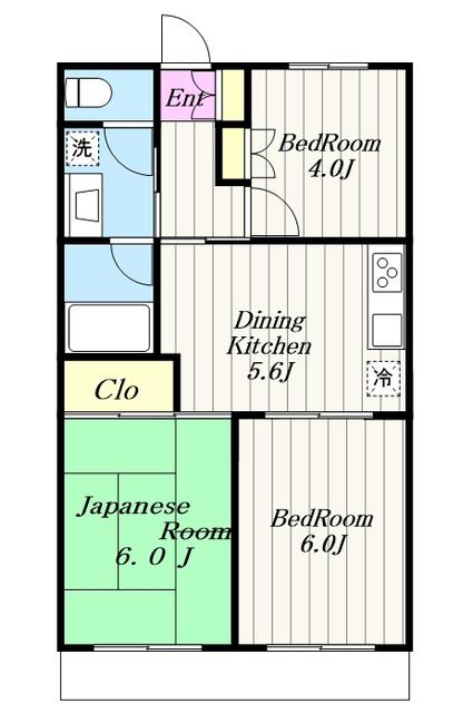 パストラル山口(3DK/2階)の間取り写真
