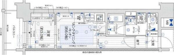 プレサンスロジェ上前津駅前 THE RESIDENCE(1LDK/3階)の間取り写真