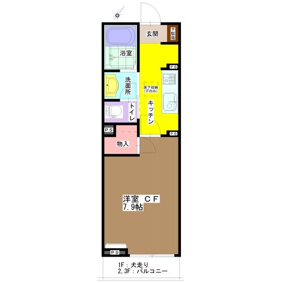 GRANDE ETOILE 18(1K/3階)の間取り写真