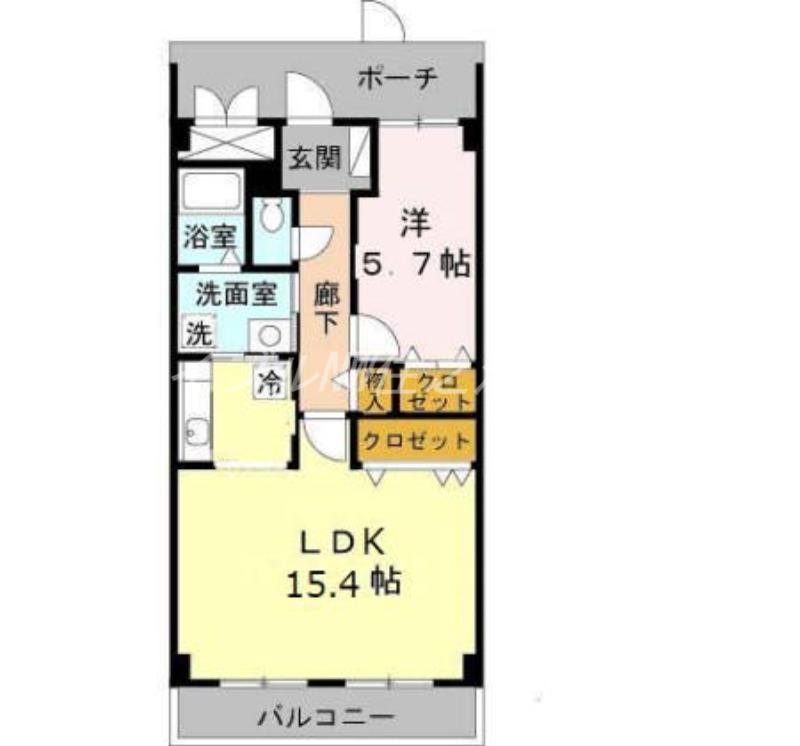 エルロード住吉6号館(1LDK/1階)の間取り写真