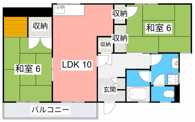 コーポエコーハイツ(2LDK/1階)の間取り写真