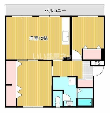 スカイコート敷戸(2LDK/2階)の間取り写真