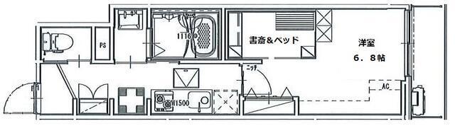 アクシーズ浦和東岸町(1K/1階)の間取り写真
