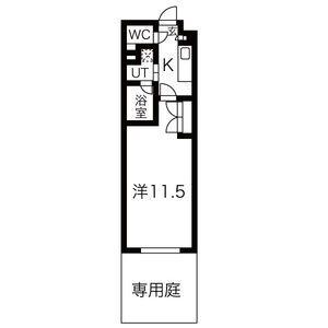 シティライフ本山東(1K/1階)の間取り写真