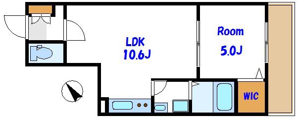 プリンス サウス 292(1LDK/3階)の間取り写真