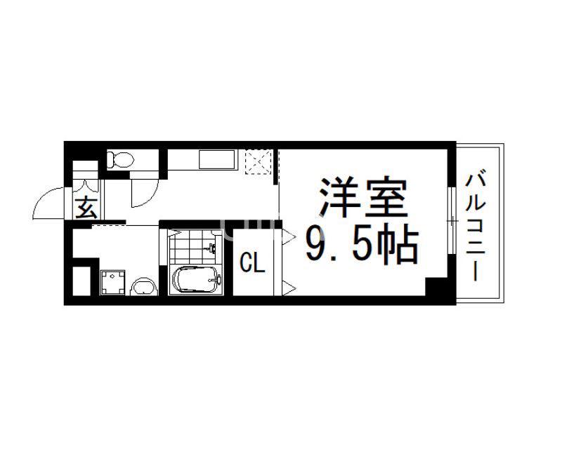 コンフォール大久保(1K/1階)の間取り写真