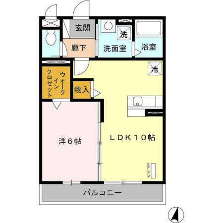 メゾンプレール(1LDK/3階)の間取り写真
