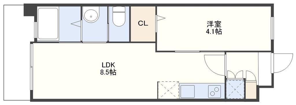 AS PREMIUM 馬町(1LDK/2階)の間取り写真