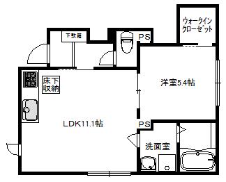 プロスパーメゾン(1LDK/1階)の間取り写真