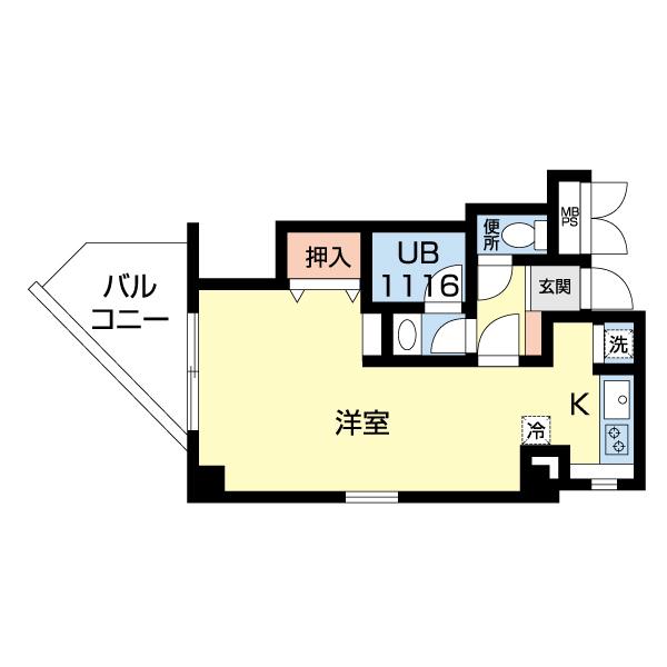 サンフローラ丸太町(ワンルーム/6階)の間取り写真