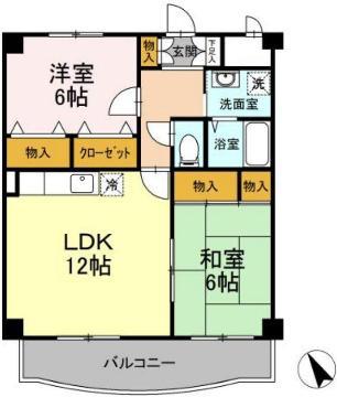 ブリリアントヒルズ(2LDK/1階)の間取り写真