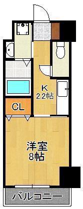 サンシャイン妙見表参道(1K/3階)の間取り写真