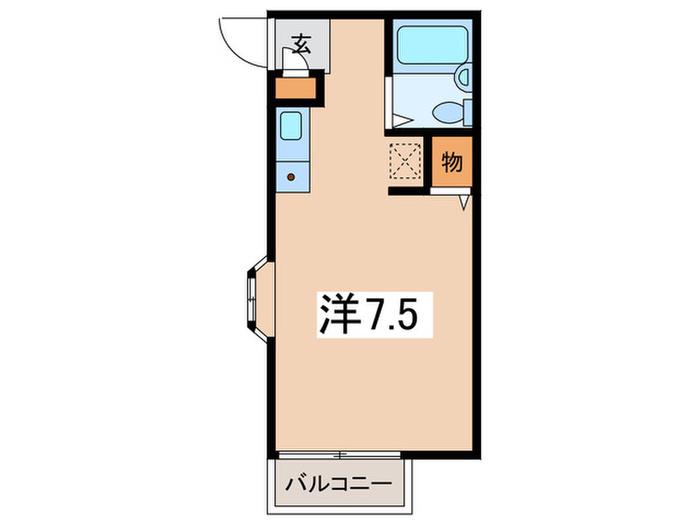 アントハイム(ワンルーム/2階)の間取り写真